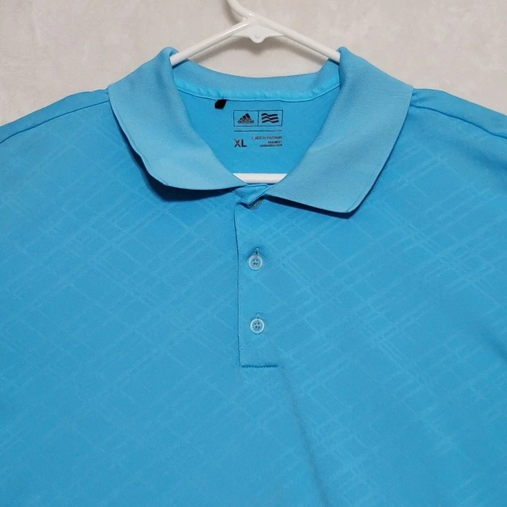 Adidas Men's Golf Shirt Size XL Blue Short Sleeve Casual Polo